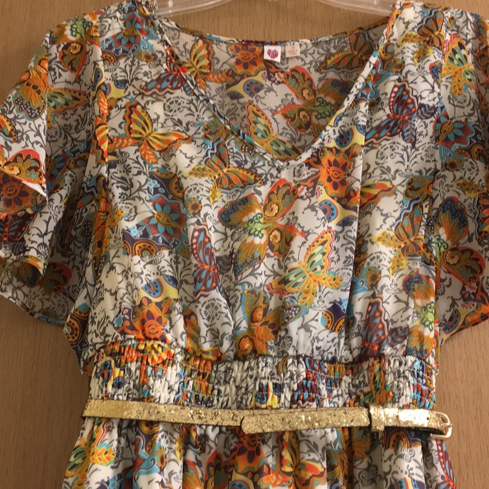 💙 Butterfly 🦋 Print Dress